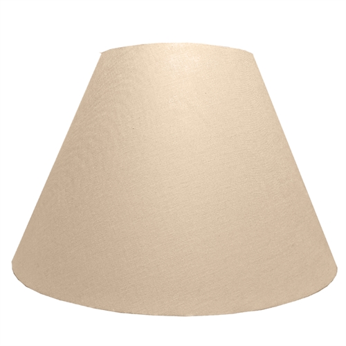 Lampeskærm skrå 11x16x25 sandfarvet bomuld T-E27